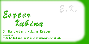 eszter kubina business card